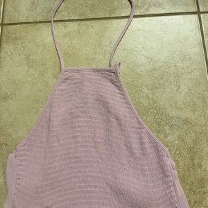 Thin High Neck Tie Tank